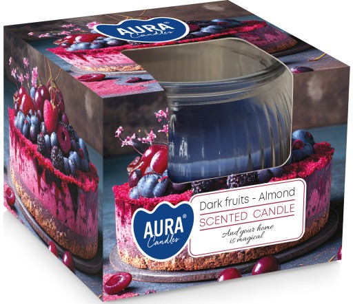Vonná sviečka v skle BISPOL Aura 18H DARK FRUIT - MIDGAL