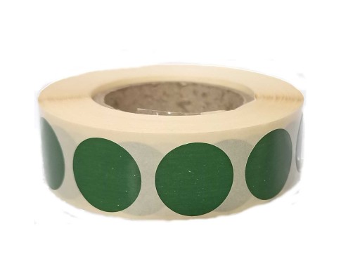Samolepiace nálepky na 19mm kotúče 1000 zelená