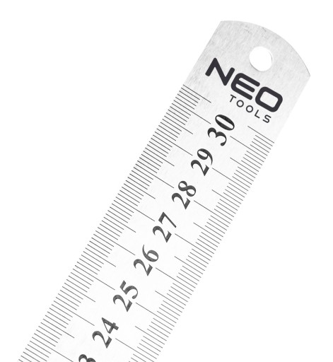 Pravítko rovné, 30 cm, oceľ NEO