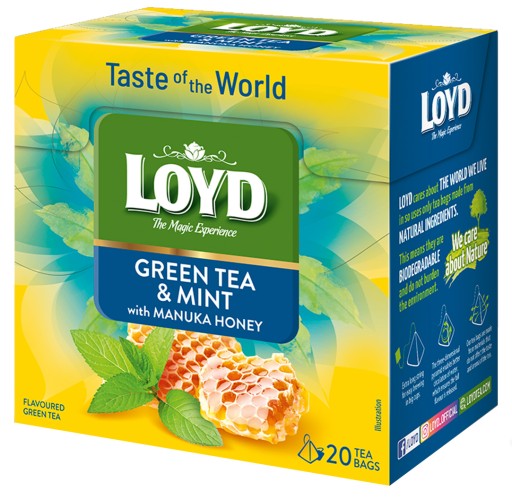 Expresný zelený čaj Mäta a med Manuka Mint Zelený čaj 20T LOYD