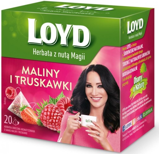 Ovocný čaj v pyramídach Loyd malina a citrón 20 ks