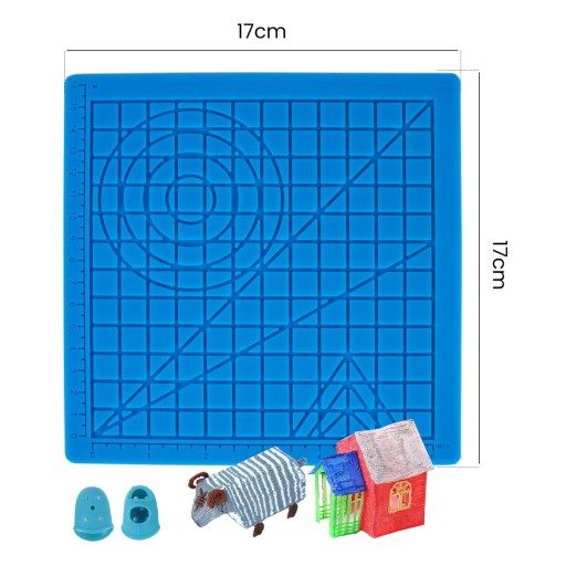 SILIKÓNOVÁ FORMA PODLOŽKY SADA PREDLOŽENÝCH 3D PERO 17x17cm