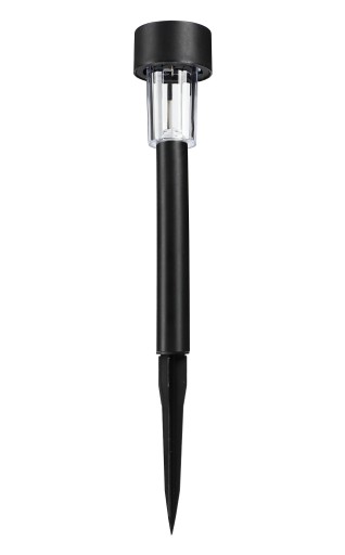 Solárna záhradná lampa, LED stĺp, čierna, do záhrady, studená biela
