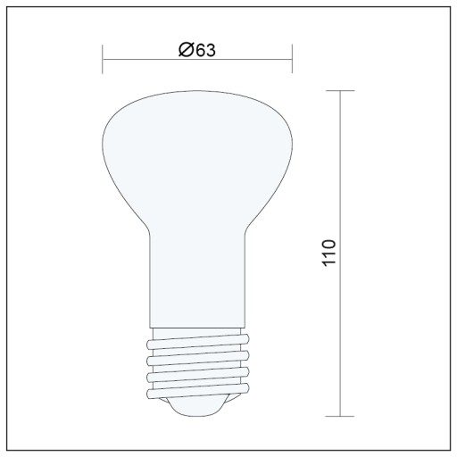 LED žiarovka E27 Filament 6W REFLEKTOR R63 vyhrieva