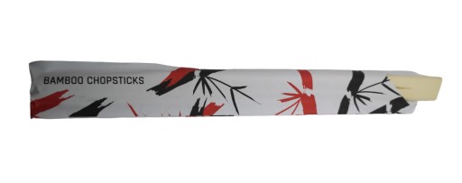 Bambusové paličky na sushi v bielej obálke, 21 cm, 100 ks.