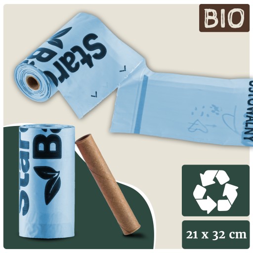 Kompostovateľné BIO vrecká na exkrementy, 15 ks