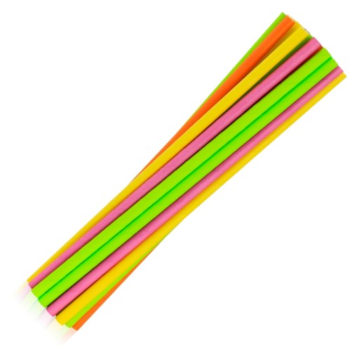 Ekologické neónové farebné papierové slamky Godan Go Green 250 ks