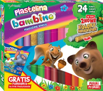 PLASTICINA 24 FARIEB S BAMBINO PODLOŽKOU 59032350