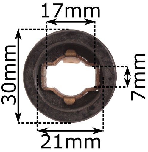 Držiak kefky pre mixér mlynček 7x17 mm