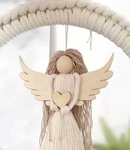 Anjelské krídla drevené na makramé DIY anjel 5,5 cm