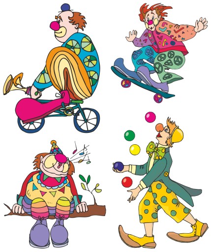 NÁLEPKY NA OKENNÉ ZRKADLOVÉ SKLO KLAUNOV CIRKUS KLAUN