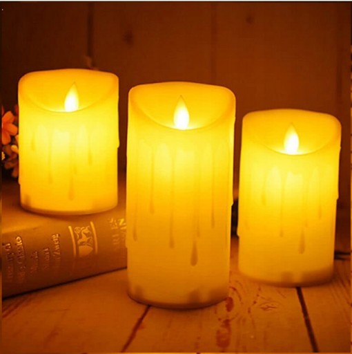 LED VLOŽKA SVIEČKY PRE EFEKT SVIEČKY SVIEČKA 9CM SET S BATÉRIAMI