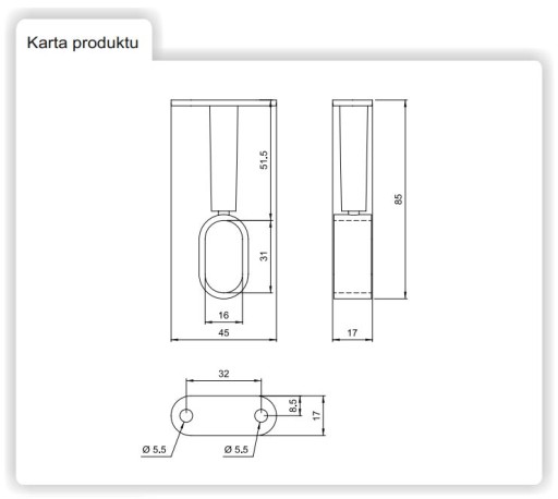 PRIESTOROVÝ DIŠTANČNÝ DRŽIAK PRE RÚRNU TYČ FI 15 30X15MM R-303/C AMIX