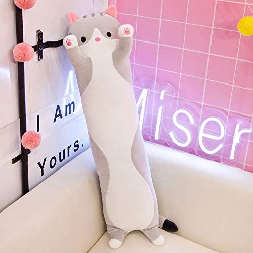 VANKÚŠEK DLHÝ CAT MASKOT MASKOT PLYŠOVÁ HRAČKA 50 CM XL