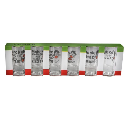 POHÁRKY NA VODKU Humor Toasty 25ml Sada 6 ks
