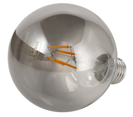 E27 LED žiarovka 6W 300lm 2200K Filament Smoke G95 Warm Color