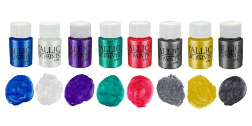 Creative Artist metalické akrylové farby 8 x 30 ml