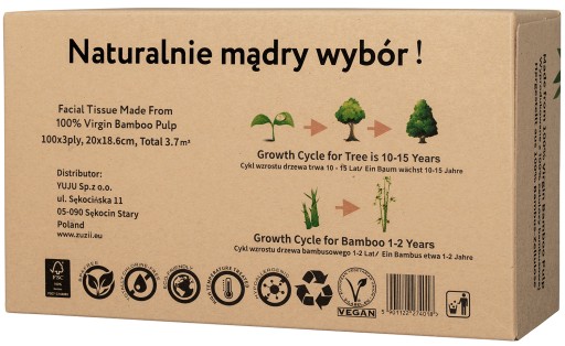Utierky ZUZii 100% VYROBENÉ Z BAMBUSOVÉHO EKO EKO KARTÓNU