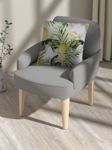 Obliečka na vankúš JASIEK VANKÚŠ 40x40 LEMON FLOWERS potlač polyester