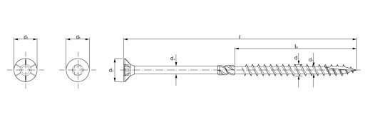 TESÁRSKE SKRUTKY DO DREVA, PROTIHLAV, ZLATÝ KUŽEL, 4,5x40 TORX, 50 ks.