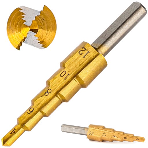 KROKOVACÍ KUŽELOVÝ VŔTAČ HS TYTAN 4-12mm VŔTAČKY