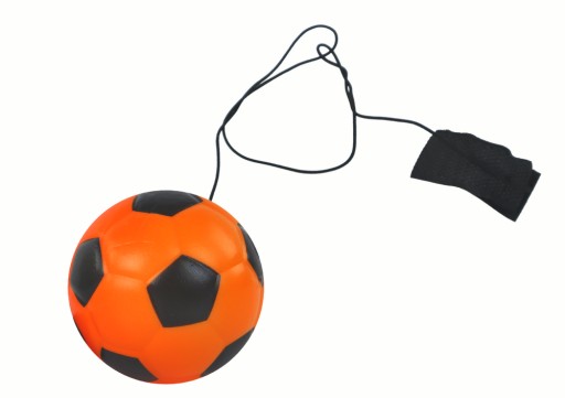 PU futbal s gumou Jojo na skákanie, 6 cm, oranžová