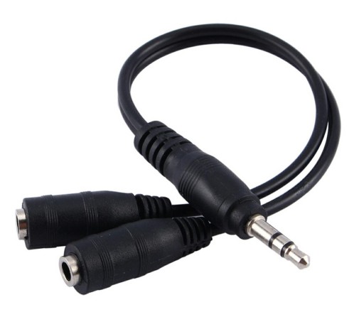 Rozbočovač slúchadiel Jack 3,5 pomocný rozbočovač