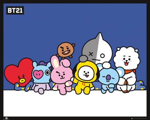 Originálny nástenný plagát BT21 hrdinovia 50x40cm