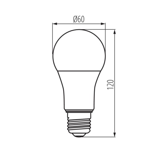 IQ-LED žiarovka Svetelný zdroj BASE E27 A60 11W-CW 6500K 1521lm KANLUX