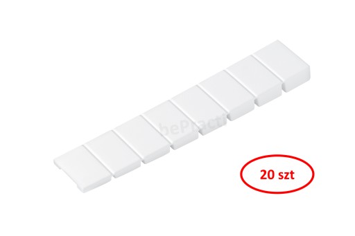 bePracti nábytkový klin na nastavenie výšky, biely, 20 ks