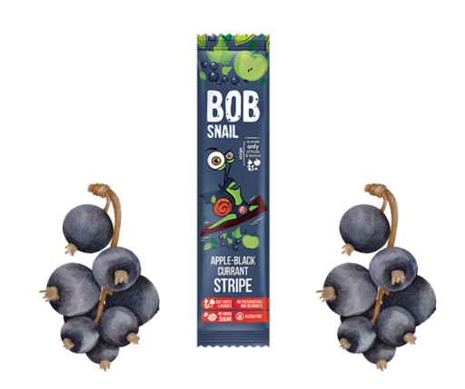 JABLKO ČIERNE RÍBEZLE BOB SNAIL snack