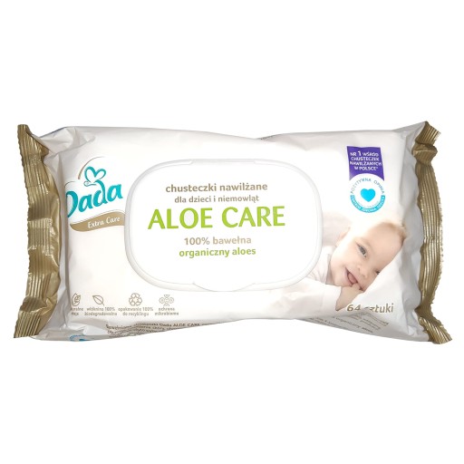 Dada aloe care vlhčené obrúsky 1 x 64 ks.