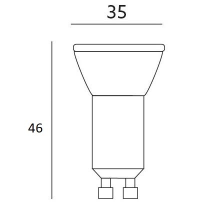Žiarovka Halogénový halogénový reflektor MR11 GU10 230V 420lm 35W 35mm
