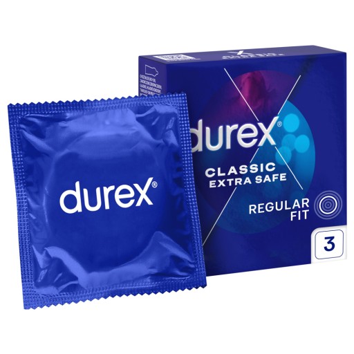 Kondómy Durex Extra Safe Classic, 3 ks vystužené pre bezpečnosť