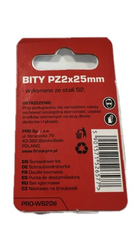 BITS PZ2x25mm S2BLACK-2ks. (0618)