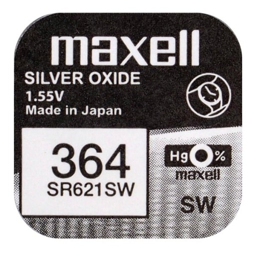 STRIEBORNÁ BATÉRIA MINI MAXELL 364 / SR621SW / SR60