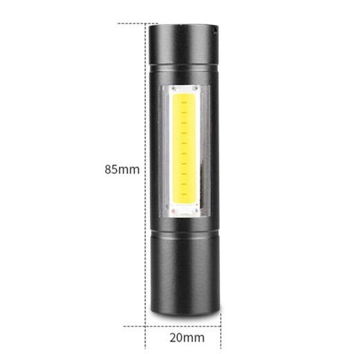 MINI LED XPE CREE COB USB TAKTICKÁ BATERKA