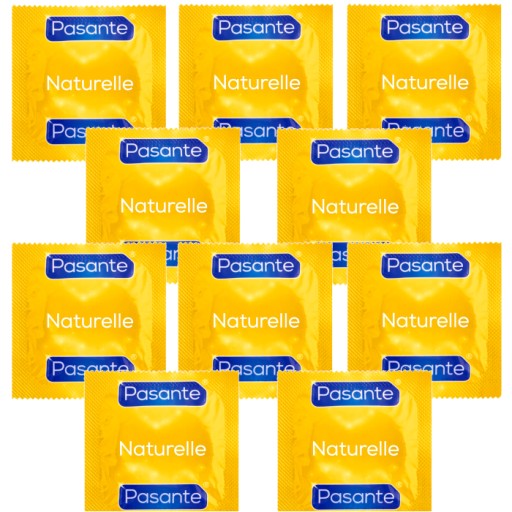 PASANTE NATURELLE klasické a zvlhčené latexové kondómy, 10 ks.