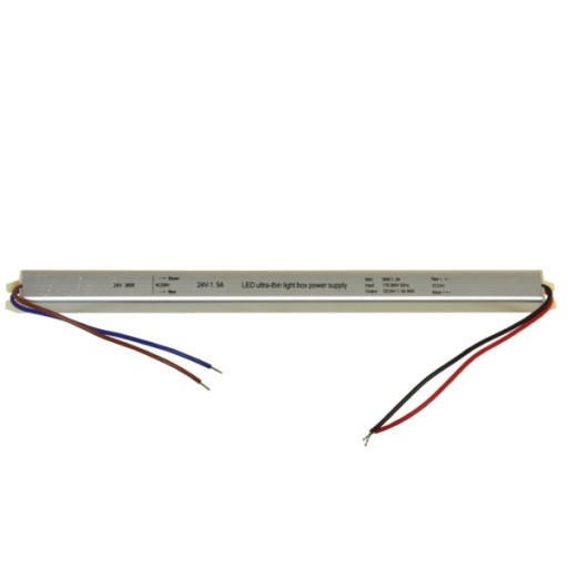 24V 36W 1,5A ultra tenký napájací zdroj pre tenké LED pásy