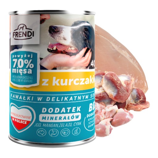 FRENDI Konzervované mokré krmivo pre psov, mix príchutí, 6 x 400g