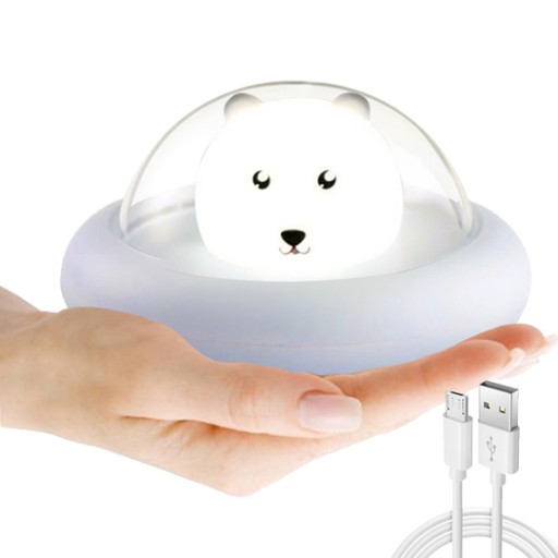 BEZDRÔTOVÁ mäkká silikónová LED nočná lampa pre DETI BEAR BEAR BEAR BEAR