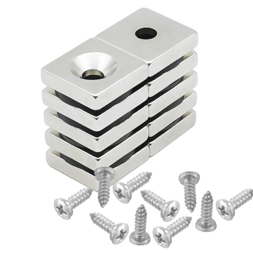 SADA: MAGNET 14x14x3 mm otvor 7/3,5 NA SKRUTKU