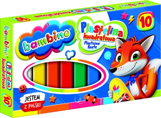 BAMBINO hranatá plastelína 10 farieb KVALITA!