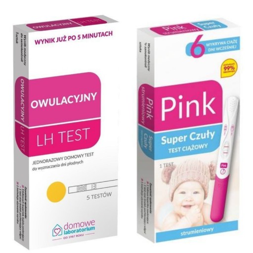 Sada ovulačných testov a ružových tehotenských testov