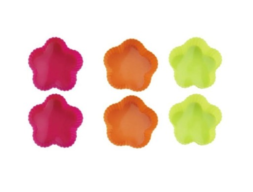 Silikónové formičky na muffiny FLOWERS 6 ks
