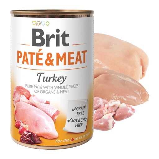 BRIT PATE & MEAT Mokré krmivo pre psov Morka 400g