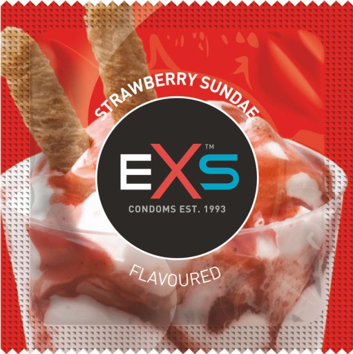 EXS Strawberry jahodové kondómy 1 ks.