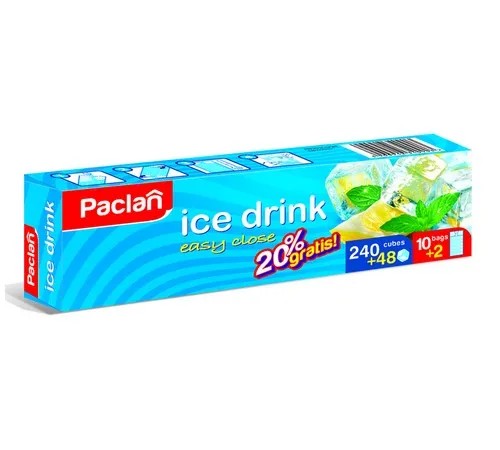 PACLAN Vrecia na ľad 240+48 kociek, 10 kusov