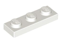 LEGO PLATE 1X3 BIELY 3623 CENA ZA 2 KS