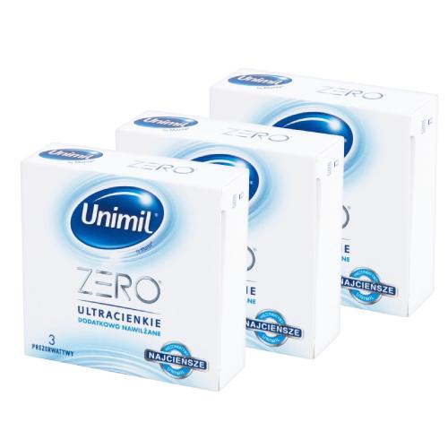 UNIMIL ZERO sada kondómov, 3x 3 ks.